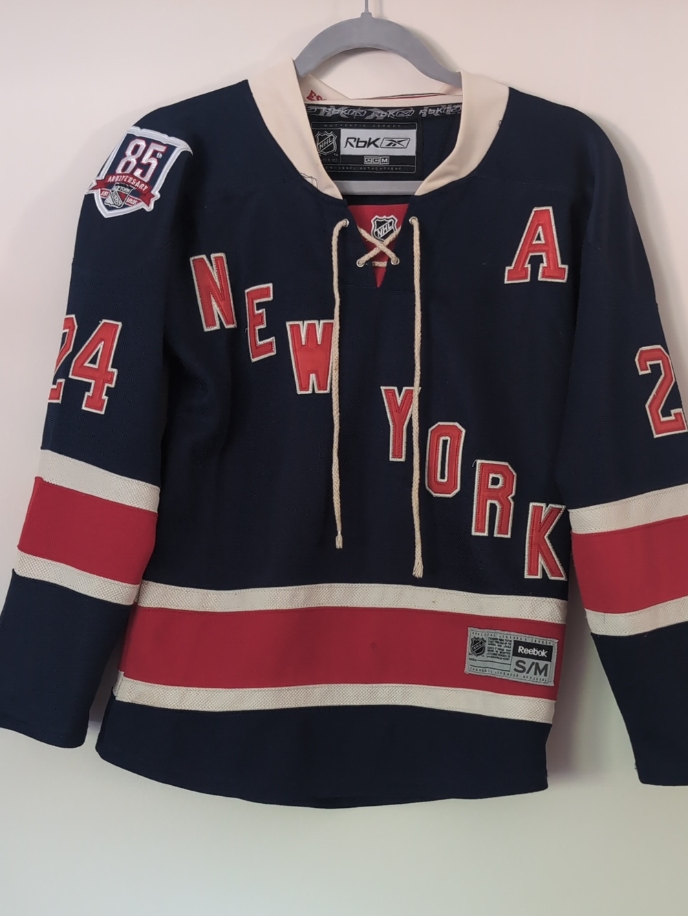 New York Rangers Vintage Callahan #24 Jersey YOUTH SMALL/MEDIUM